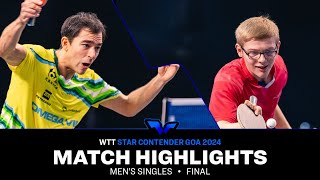 Hugo Calderano vs Felix Lebrun  MS Final  WTT Star Contender Goa 2024 [upl. by Barabbas]