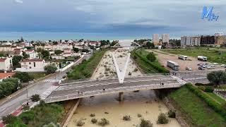 Maestrat Tv  Vinaròs  El Riu Cérvol a vista de dron després de les fortes pluges [upl. by Sellers]