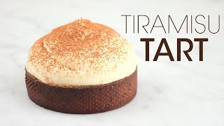 Tiramisu Tart Cocoa Shortcrust Coffee Praline Paste amp Mascarpone Chiboust Cream  How To Cuisine [upl. by Immac]