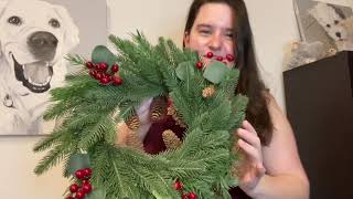 Christmas Wreath  Amazon Finds  Holiday Home Decor [upl. by Naegem]