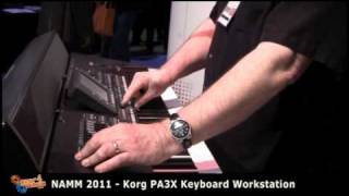 NAMM 2011 Korg Demonstrate the PA3X Keyboard Workstation [upl. by Edialeda]