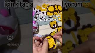 Aslan fiğürlü kitap ayracı🫠🫠 amigurumi handmade kitapayracı kitap beniöneçıkart keşfet [upl. by Loferski]