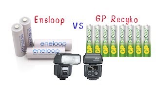 Eneloop VS GP recyko ใครจะยิงflash ได้นานกว่ากัน [upl. by Guthrey]