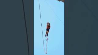 Bungy jump 109m travel bungeejumpingrishikesh love trending nature rishikeshadventure reels [upl. by Thamora]