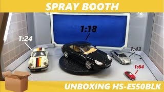 UNBOXING Spray booth HSE550BLK VS LK for scale modelling short review fan and working area test [upl. by Minerva]