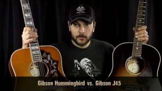 Gibson J45 vs Gibson Hummingbird Whats the Best Acoustic Guitar [upl. by Adnaluoy]