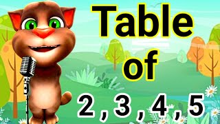 Table of 2 3 4 5 2 to 5 ka Table 2 se 5 tak ka Table tableof2to5 mathtabletv tablesforkids [upl. by Aisatsan]