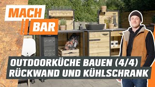 OutdoorKüche selber bauen Küchenrückwand montieren Teil 4  OBI [upl. by Lundell800]