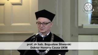 Prof dr hab Bogusław Śliwerski Doktorem Honoris Causa UKW [upl. by Nahsaj]