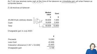 Chapter 18 Chargeable Gains – Companies part 3  ACCA TXUK Taxation FA 2023 [upl. by Villiers]