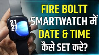 How To Set Date and Time In Firebolt Smart Watchfireboltt smartwatch earning youtube [upl. by Hildegaard]