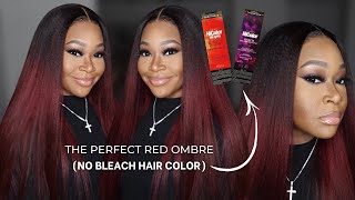 Perfect Burgundy Ombré Hair Color  No Bleach Hair Color Using L’Oréal HiColor Magenta  Dolce Mateo [upl. by Veriee]