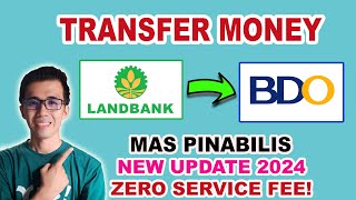 HOW TO TRANSFER MONEY FROM LANDBANK TO BDO ACCOUNT  NEW UPDATE 2024  TAGALOG TIPS [upl. by Ahsitel576]