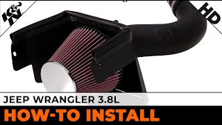 Jeep Wrangler 38L 571553 Air Intake Installation [upl. by Tloh]