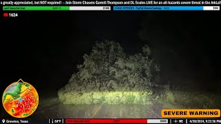 Trapped on a Texas Highway by Trees and Flooding 42824  Live Storm Chase Archive [upl. by Sitoiyanap]