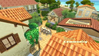 Tuscan Community  No CC  Speed Build  The Sims 4 [upl. by Arikal]