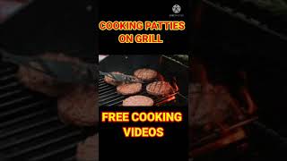 Cooking Patties On Grill  Free Cooking videos  cookingvideos [upl. by Kelwin524]