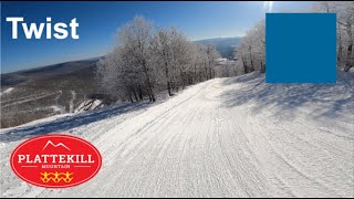 Skiing Twist at Plattekill Mountain Mar 4th 2023 [upl. by Inwat]