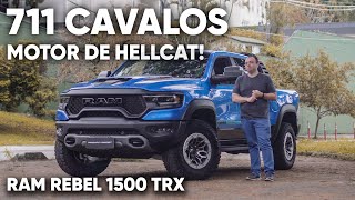 RAM 1500 TRX  MOTOR DE HELLCAT NUMA PICAPE [upl. by Aniroz]