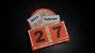 Kalender aus Papier Calendar PaperART  Bastelanleitung HDdeutsch [upl. by Otrebile]