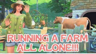 Can a Sim Run a Functional Farm ALL ALONE  The Sims 4 sims4gameplay sims4tinyliving thesims4 [upl. by Rheingold]