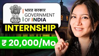 Earn 20kmonth as a Student 🇮🇳 Government of India Internship 2024 [upl. by Netsrek710]