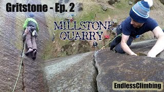 Ep2  Gritstone  Millstone Quarry  Crack Climbing [upl. by Yaja]