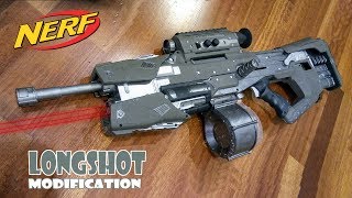 NERF LONGSHOT MOD w awesome laser pointer [upl. by Shields]