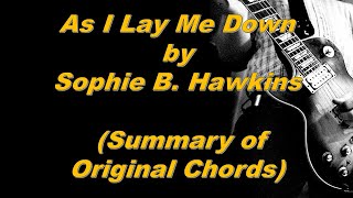 As I Lay Me Down  Sophie B Hawkins Original Chords [upl. by Jurdi]