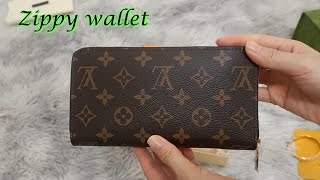 UNBOXING BEST LUXURY WALLET  louis vuitton MONOGRAM zippy wallet M41896 [upl. by Dianne]