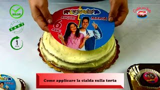 Come applicare la cialda sulla torta  Guida 100 Free 🎂🤩 [upl. by Nalrah796]