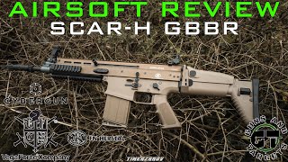 Airsoft Review 128 VFC FN Herstal SCARH GBBR VFCCYBERGUN GUNS AND TARGETS FR [upl. by Merrielle]