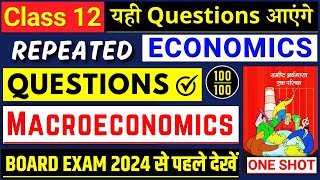 macroeconomics class 12 important questions 2024  class 12 economics important questions 2024 cbse [upl. by Toh496]