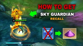 How to get Free Recall Effect in Mobile Legends  Sky Guardian Recall Effect [upl. by Halley]