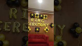 ring ceremony balloon decoration ideas balloon birthday baby happybirthday cartoon shorts ❤️🤗🤩 [upl. by Aynekat]