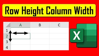 How to Change Row Height and Column Width in Excel [upl. by Willner]