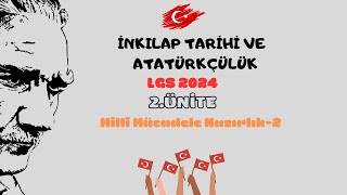 LGS 2024 İnkılap Tarihi ve Atatürkçülük 2Ünite Milli Mücadele HazırlıkII [upl. by Nissa96]