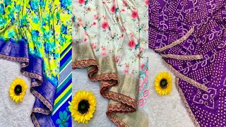 New dola silk flower design lace work border sarees [upl. by Kizzee]