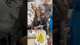 Soldier surprise proposes to girlfriend on her birthday 🥹 [upl. by Eyahs332]