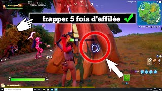 FRAPPER 5 POINTS FAIBLES DAFFILÉE EN COLLECTANT DES MATÉRIAUX SUR FORTNITE [upl. by Terris889]