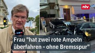 Frau quothat zwei rote Ampel überfahren  ohne Bremsspurquot  ntvReporter an Unfallstelle  ntv [upl. by Nehte743]