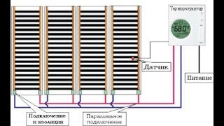 Как подключить параллельно несколько кусков теплых полов через терморегулятор [upl. by Felicie492]