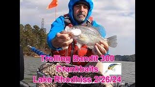 Trolling Bandit 300 Crankbaits on Lake Rhodhiss NC 22624 [upl. by Ennaeed199]