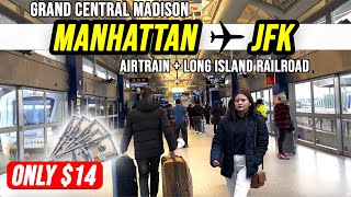 ⁴ᴷ Midtown Manhattan to JFK via AirTrain amp Long Island Railroad 2023 [upl. by Leuqim]