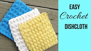 Beginner Crochet Dishcloth Easy [upl. by Iznil]