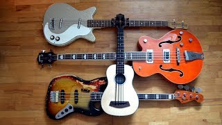 Danelectro DC vs Gretsch Electromatic vs Fender Jazz 75 vs Kala Ubass Margie Hendrix  Jim Dandy [upl. by Charbonnier464]