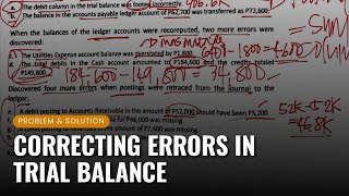 Correcting Errors in Trial Balance  Problems and Solutions  CK Accts [upl. by Karlotta467]