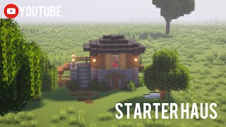 Einfaches Starter Haus minecraft minecraftbuilding minecraftstarterhouse minecrafttutorial [upl. by Eardnoed]