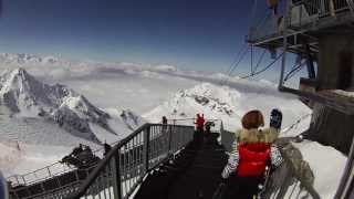 Verbier Mont Fort Summit View and Stairs  Mont Blanc  Matterhorn and many more [upl. by Nyladnewg]