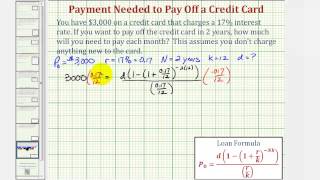 Ex Determine a Monthly Payment Needed to Pay Off a Credit Card [upl. by Cullie295]